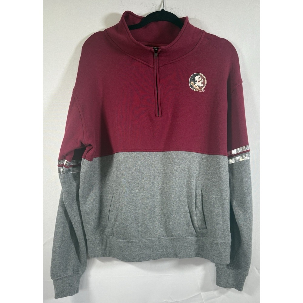 colosseum woman's sweatshirt size L Florida state seminoles 1/4 zip woman's